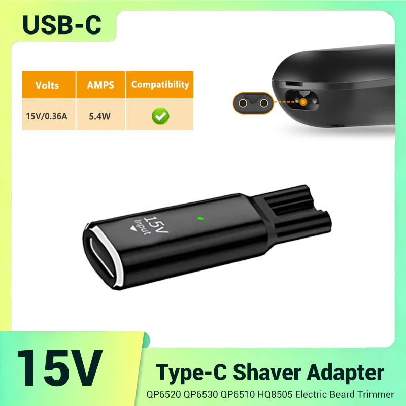 Electric Shaver Rotary - محول شحن صغير آمن ومستقر بجهد