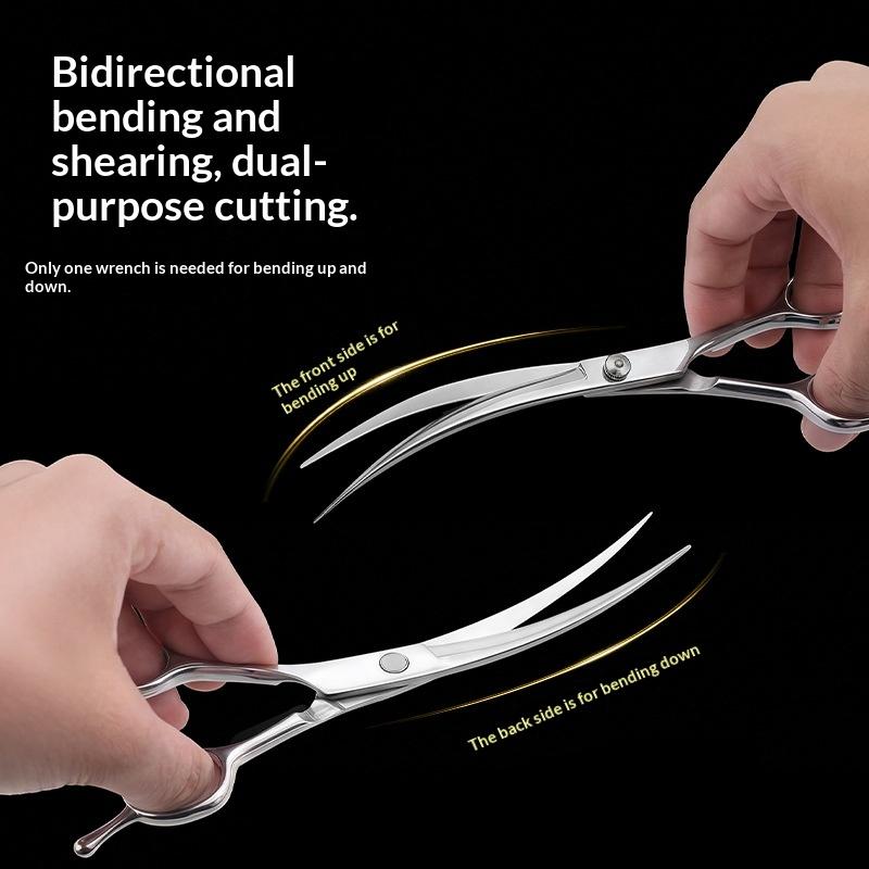 مقص تشذيب احترافي منحني للحيوا - مراجعة Grooming Scissors وسعره