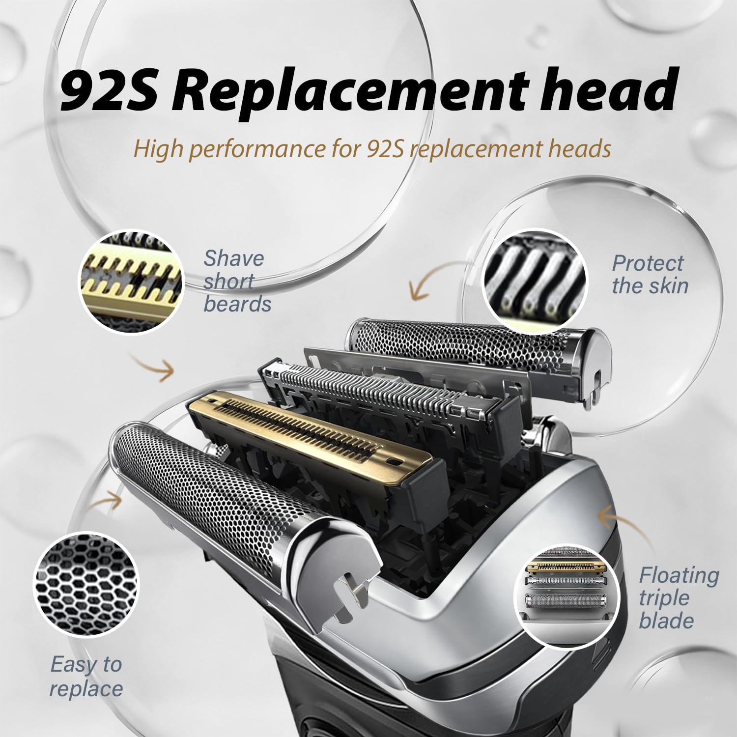 رأس رقائق بديل جديد 92S متوافق - مراجعة Electric Shaver Rotary وسعره