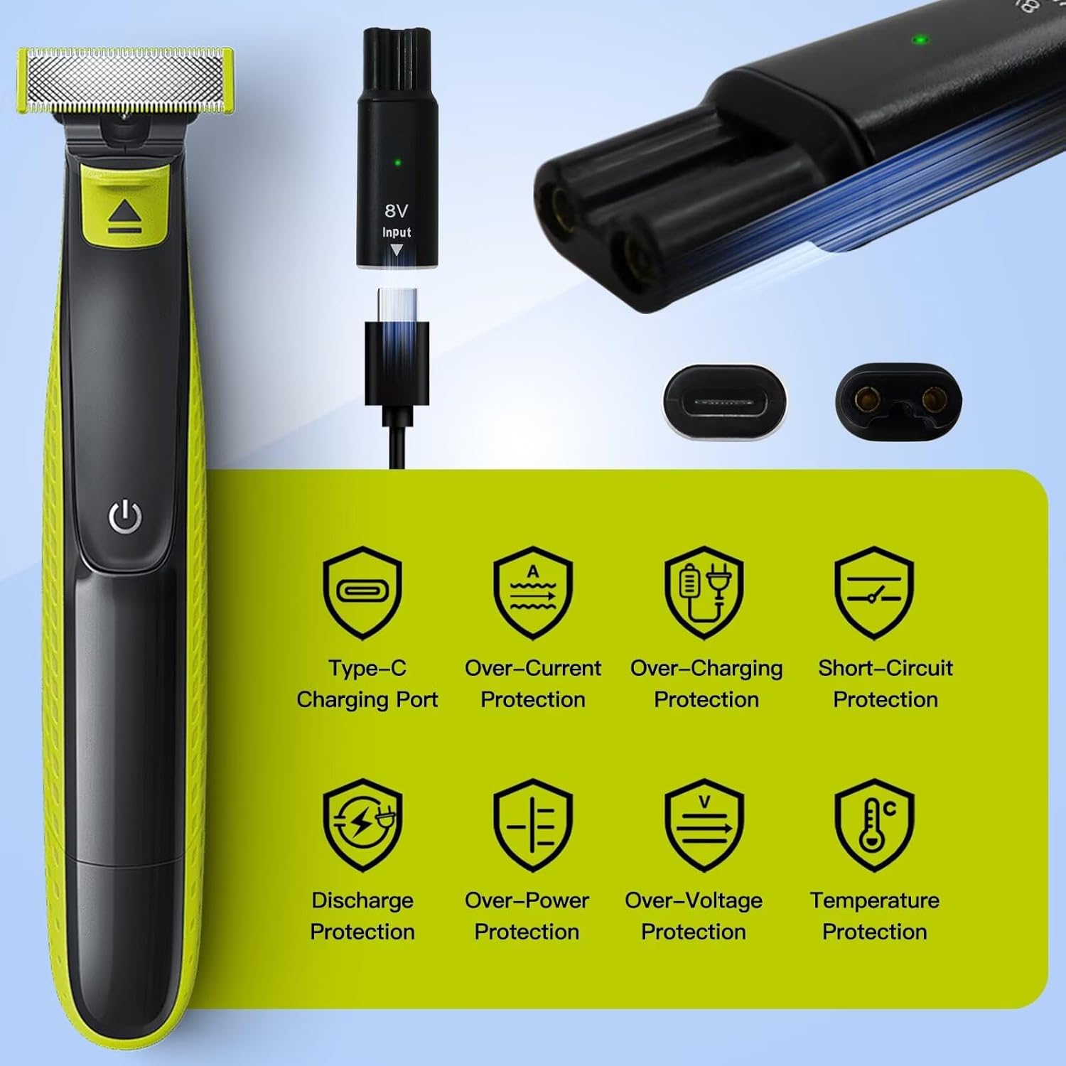 محول شحن ماكينة حلاقة 8 فولت H - مراجعة Electric Shaver Rotary وسعره