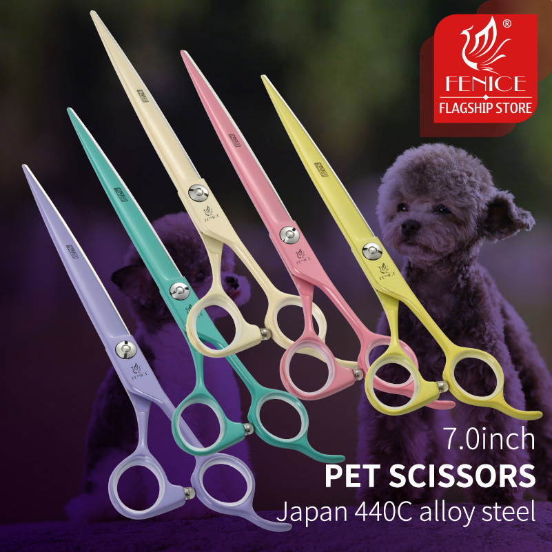 مقص Fenice Jp440c احترافي ملون - مراجعة Grooming Scissors وسعره