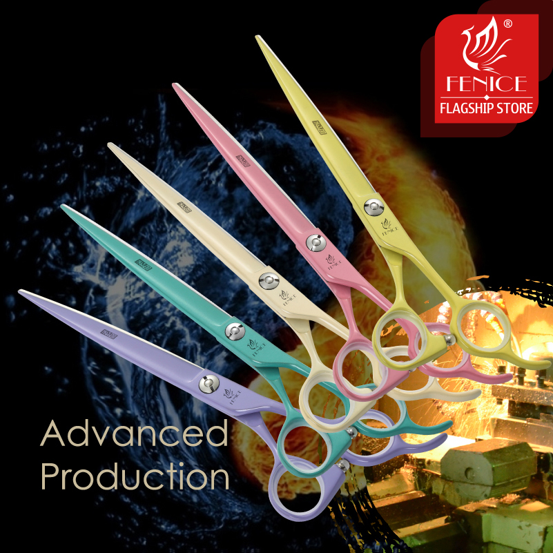 مقص Fenice Jp440c احترافي ملون - مراجعة Grooming Scissors وسعره