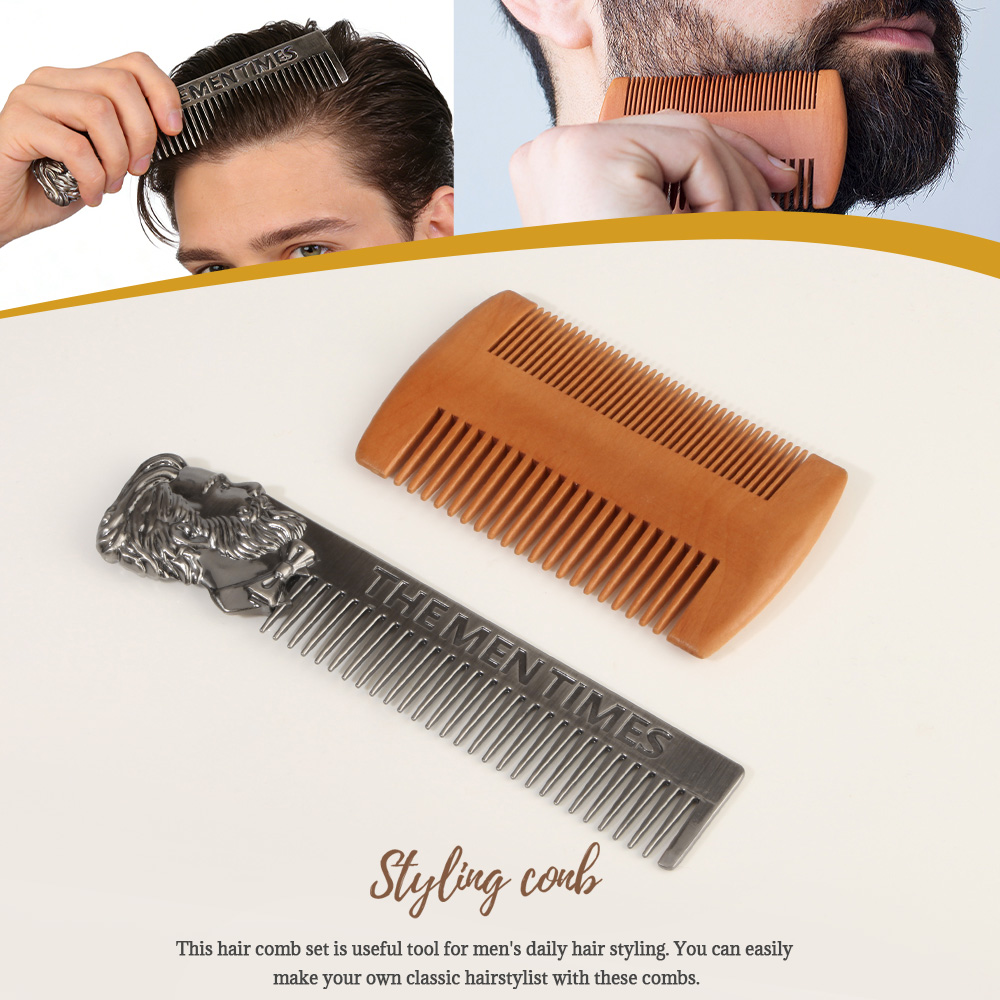 طقم مشط اللحية والشعر للرجال ب - مراجعة Men'S Grooming Hairstyles وسعره